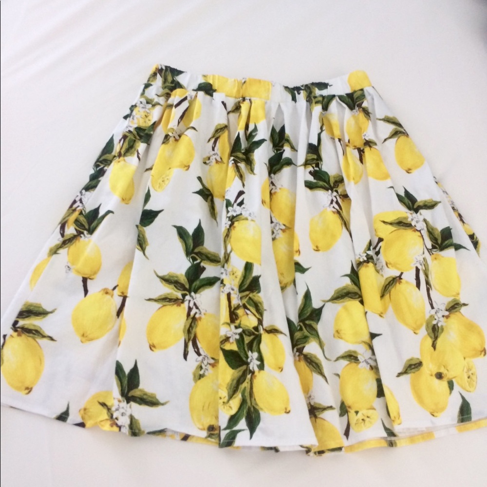 Lemon Print Skirt